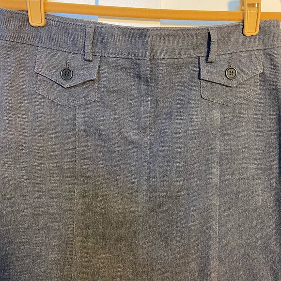 Theory Beautiful Classic Knee-Length Skirt - Size 6 - Elegant Gray Chic WD08 - Picture 5 of 9